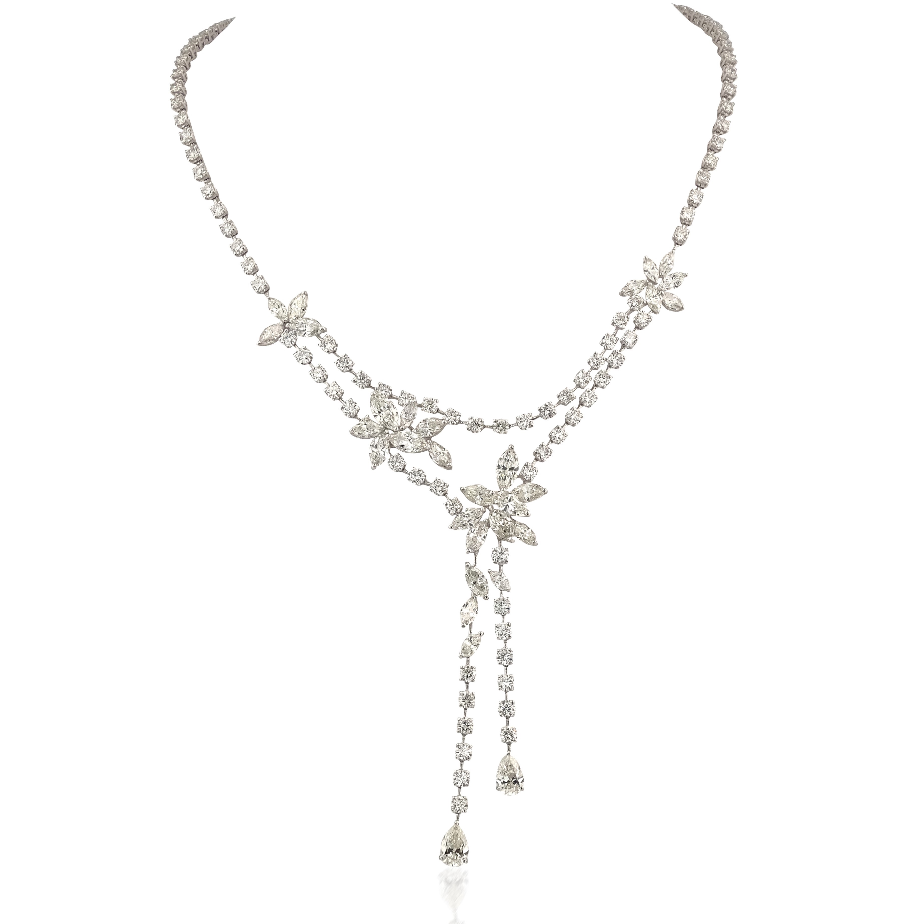 18,47 Ct. Diamond Design Necklace